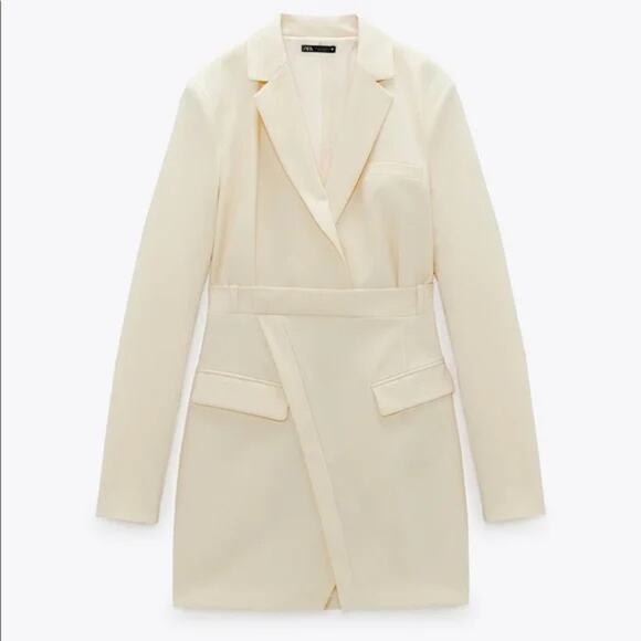 Zara Dresses & Skirts - NWT Zara Blazer Dress Yellow 2381/347 - XL